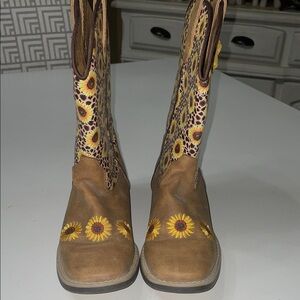 Twister sunnie girl sunflower cheetah boots girls 2